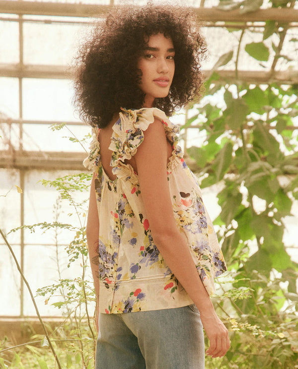 Dove top in grove floral