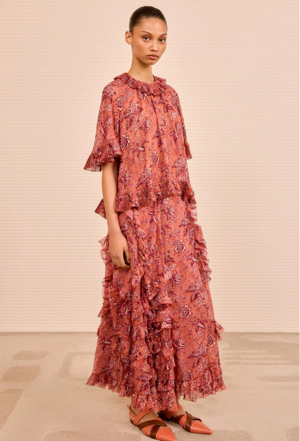 HELAINE FLOWY TOP OLEANDER