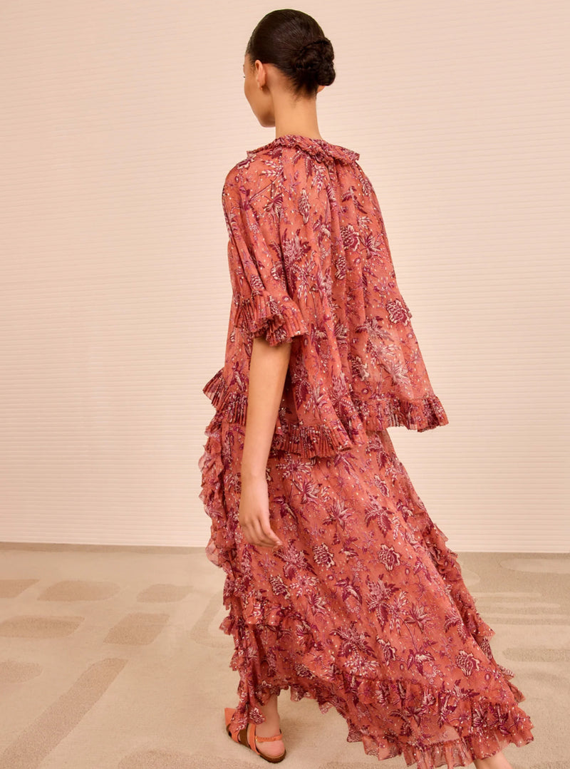 HELAINE FLOWY TOP OLEANDER