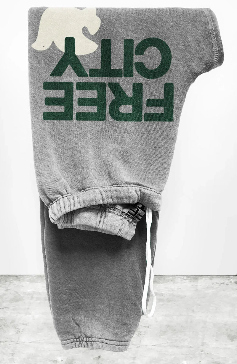 FREE CITY LARGE SWEATPANT HEATHER ARMY