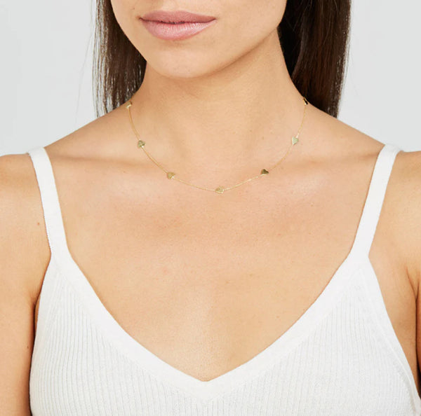 HEART BY THE INCH NECKLACE 18K