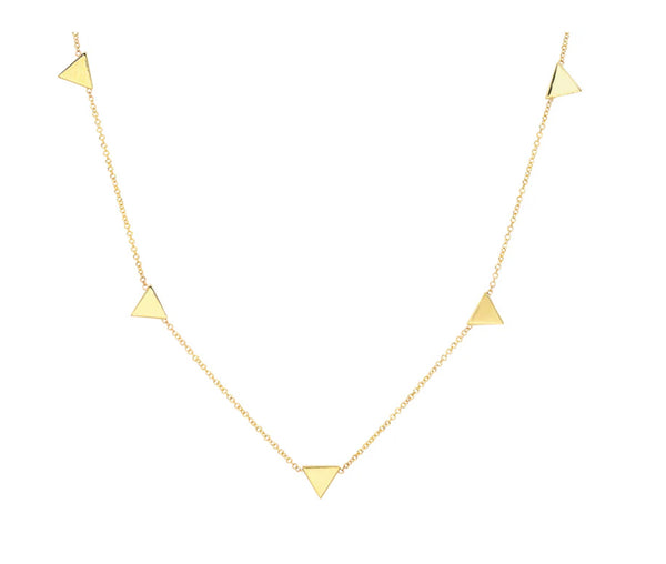 TRIANGLE BY THE INCH NECKLACE 18K