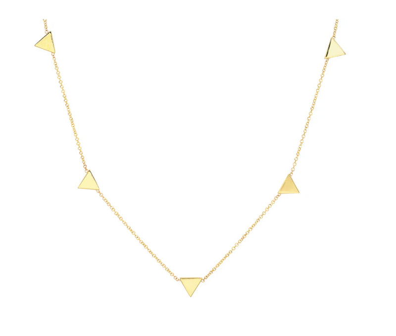 TRIANGLE BY THE INCH NECKLACE 18K