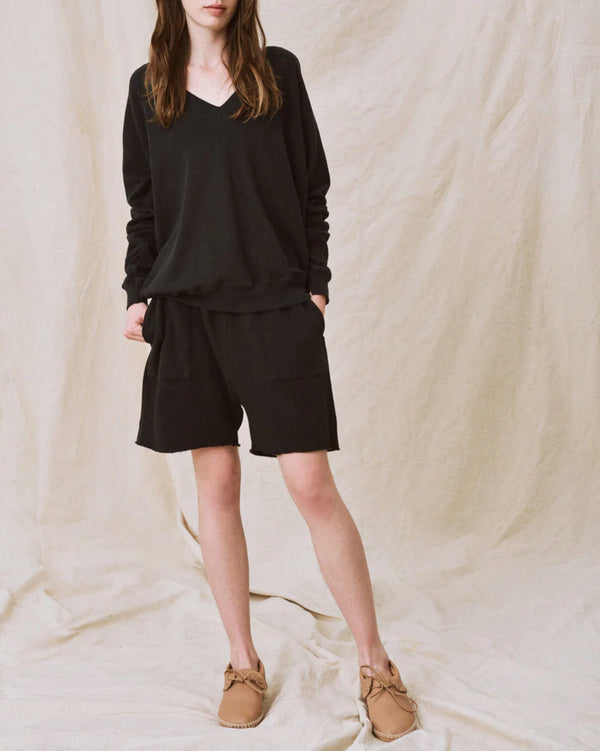 THE V NECK SWEATSHIRT ALMOST BLACK