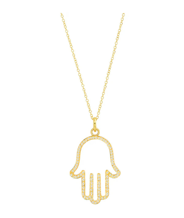 DIAMOND HAMSA NECKLACE