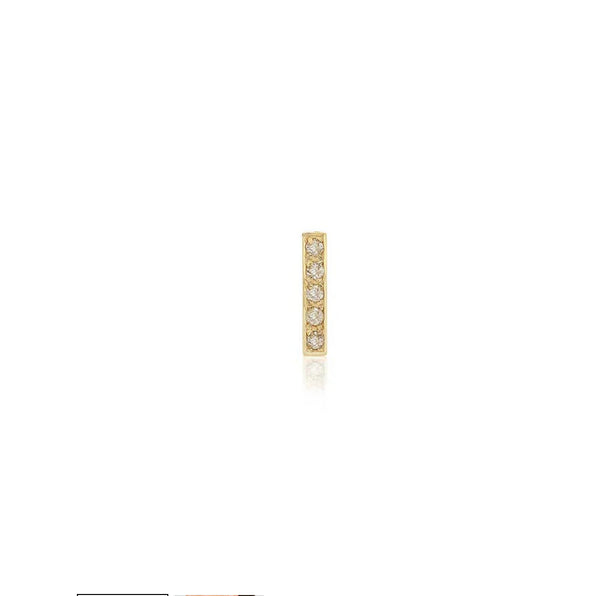 DIAMOND BAR STUD 18K YG SINGLE