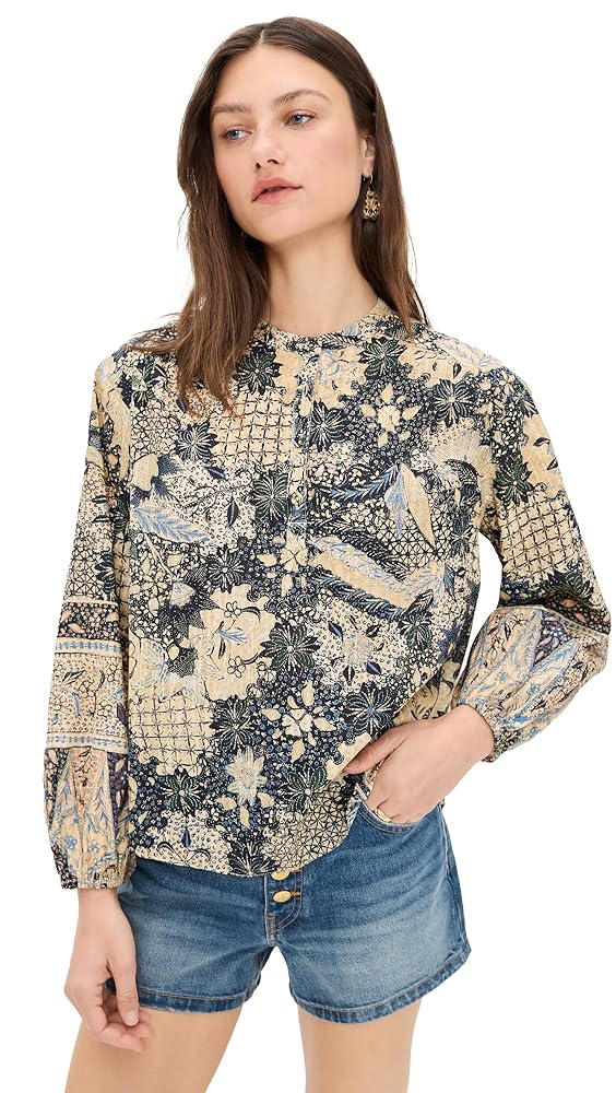Harlowe blouse bellflower
