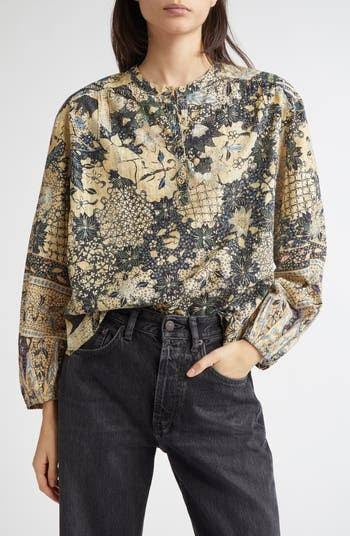 Harlowe blouse bellflower