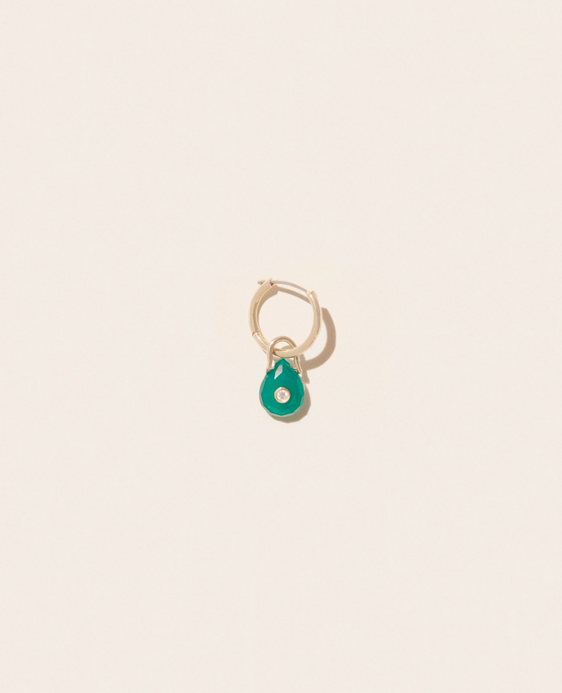 ORSO SINGLE EARRING GREEN ONYX