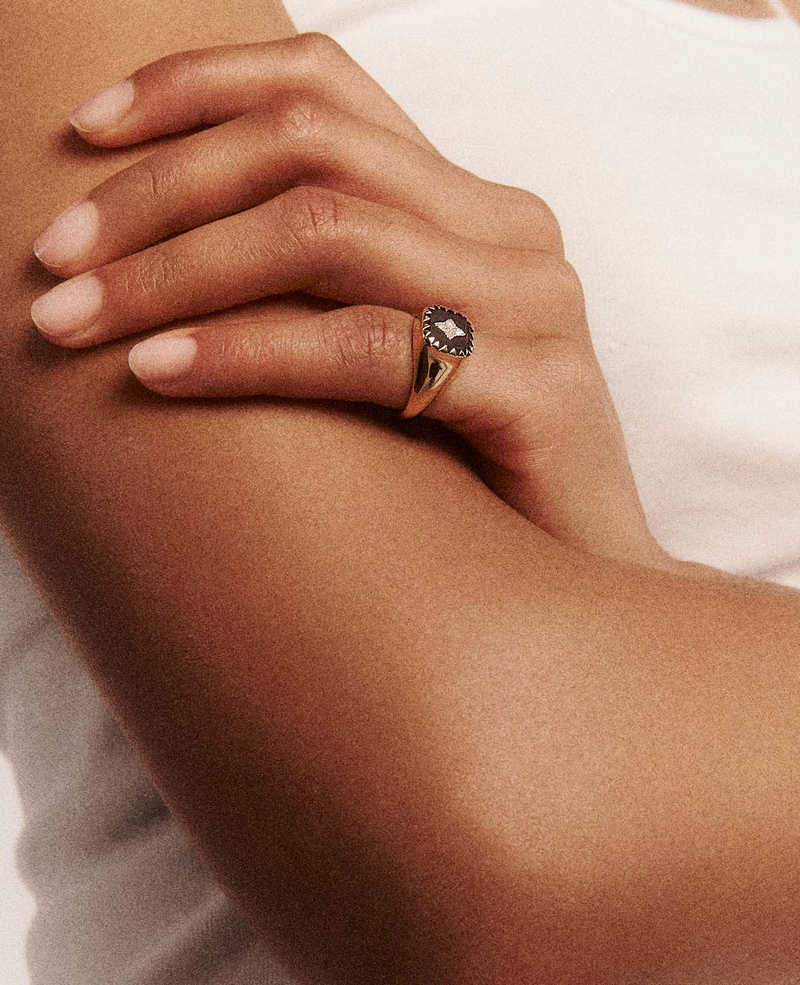 PIERROT SIGNET RING NOIR