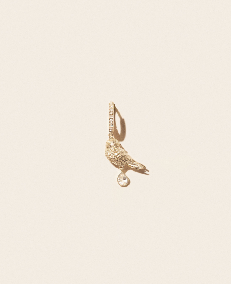 PALERME SINGLE BIRD EARRING
