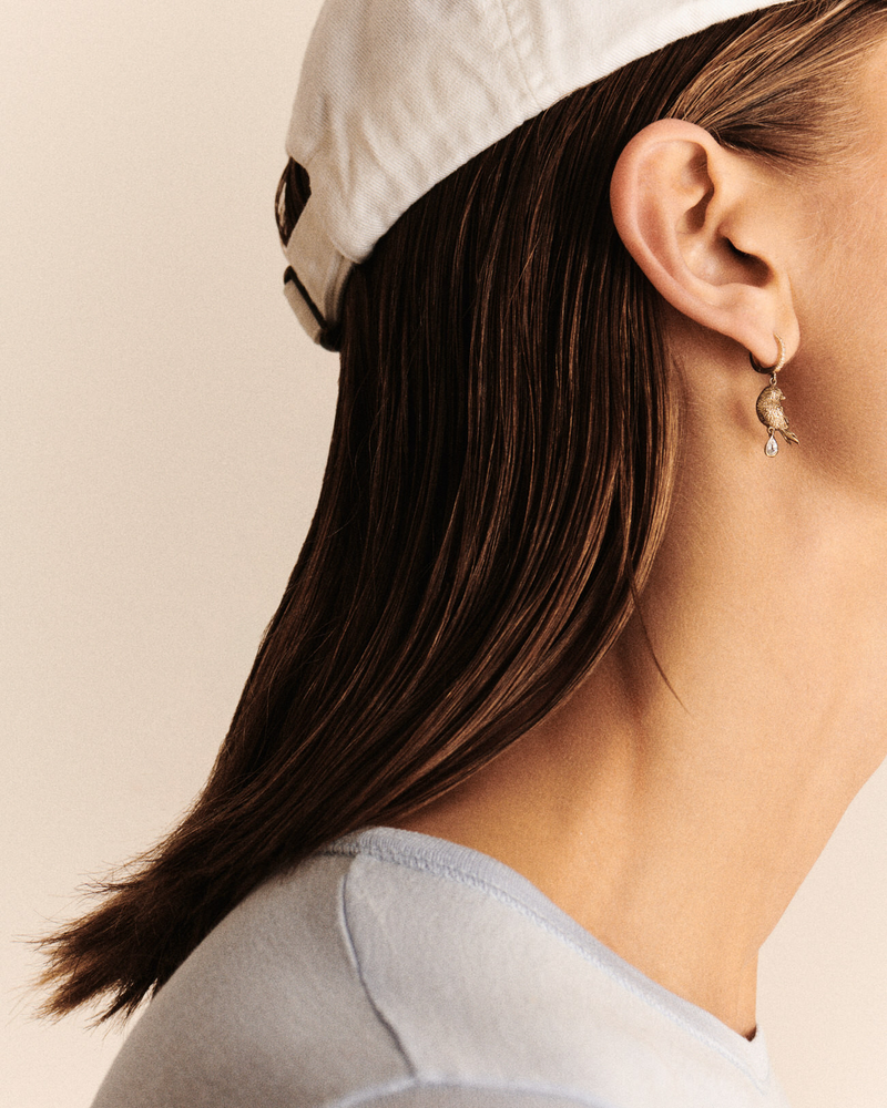 PALERME SINGLE BIRD EARRING
