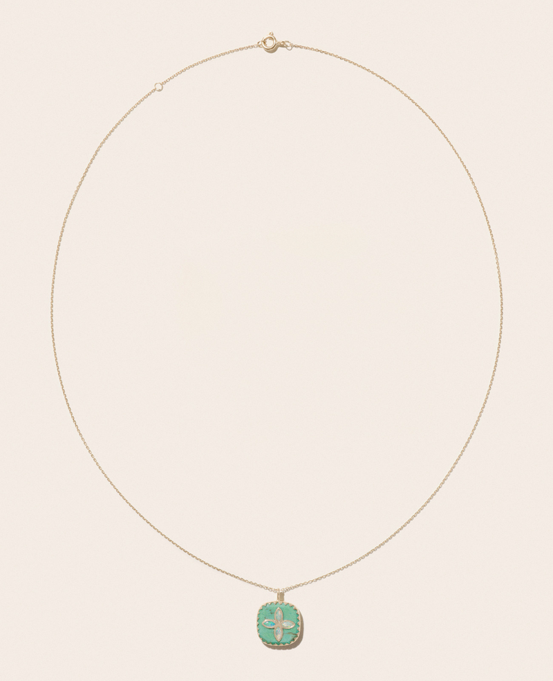 BOWIE NECKLACE TURQUOISE ET OPAL