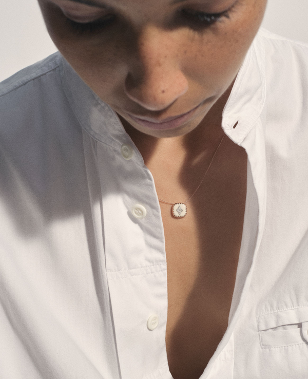PIERROT No 2 NECKLACE BLANC