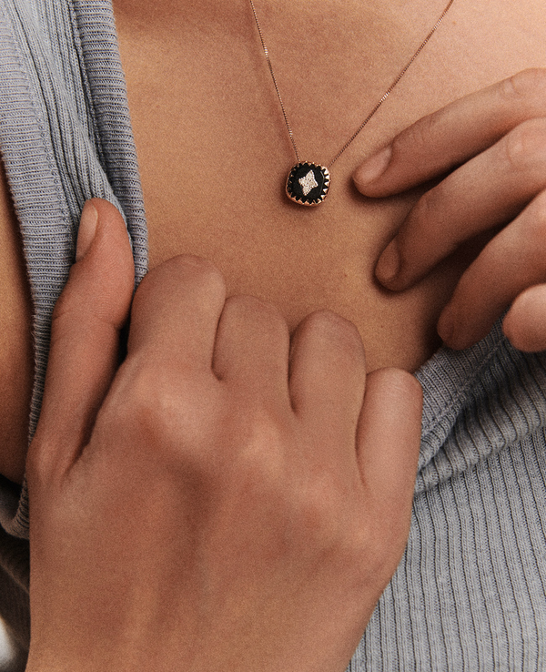 PIERROT No 2 NECKLACE NOIR