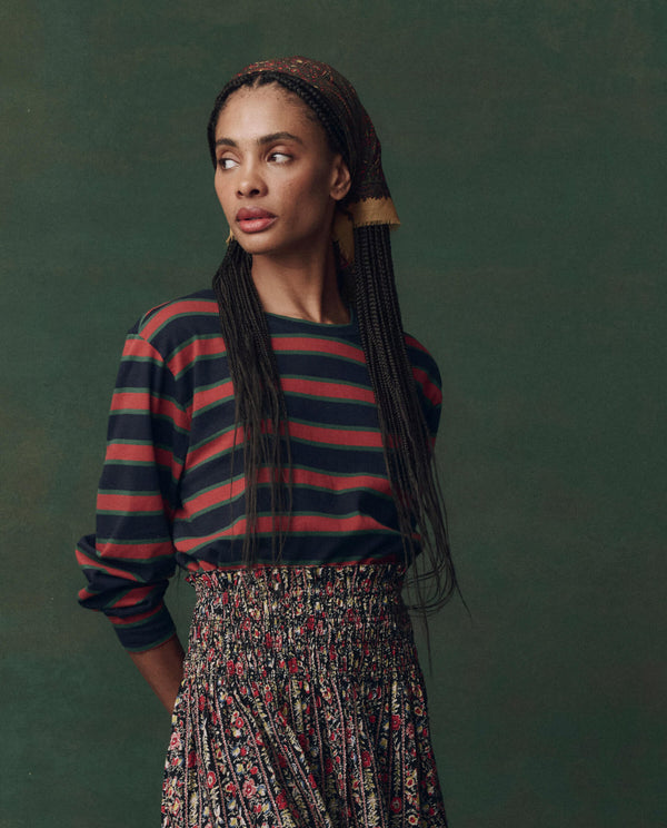 THE CAMPUS CREW NAVY BRIDLE STRIPE