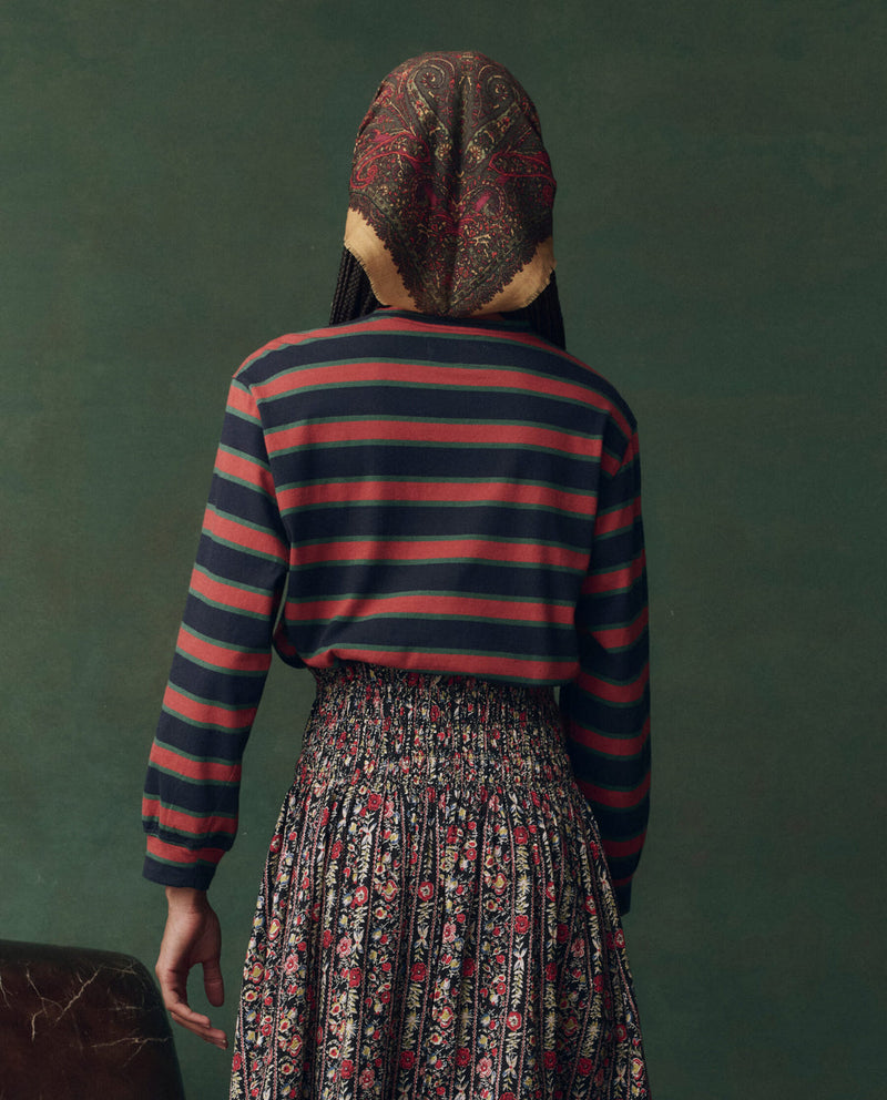 THE CAMPUS CREW NAVY BRIDLE STRIPE