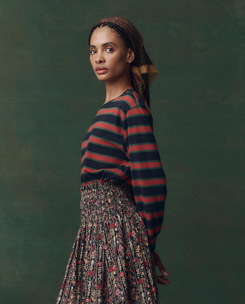 THE CAMPUS CREW NAVY BRIDLE STRIPE