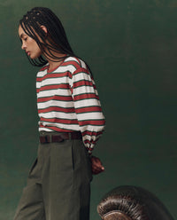 THE BOXY CREW CREAM BRIDLE STRIPE