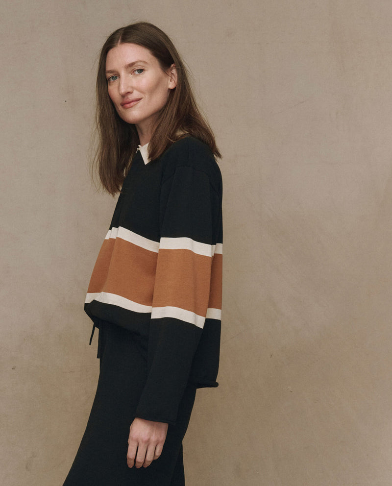 THE RUGBY SWEATER BLACK WITH BRONZE