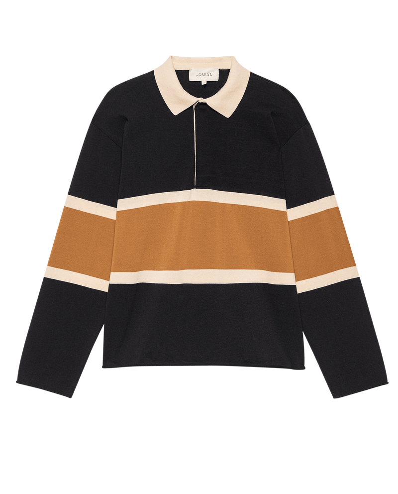 THE RUGBY SWEATER BLACK WITH BRONZE