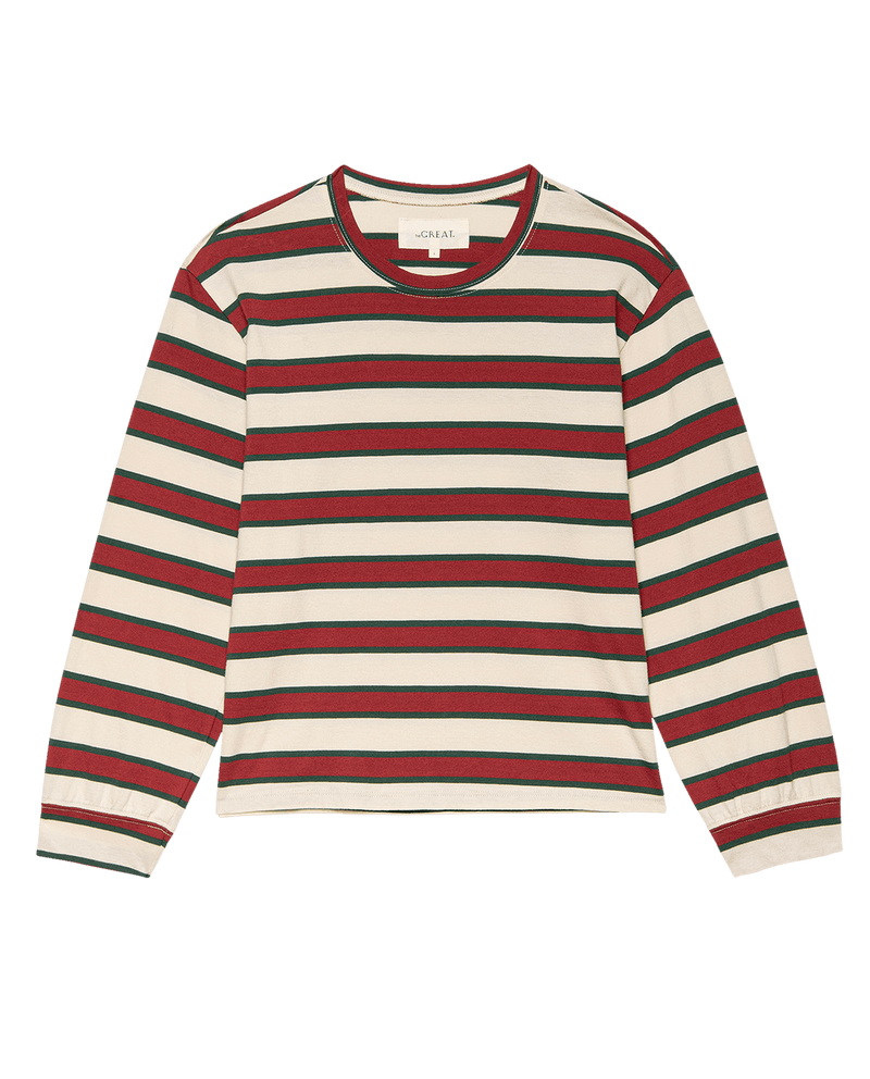 THE CAMPUS CREW CREAM BRIDLE STRIPE