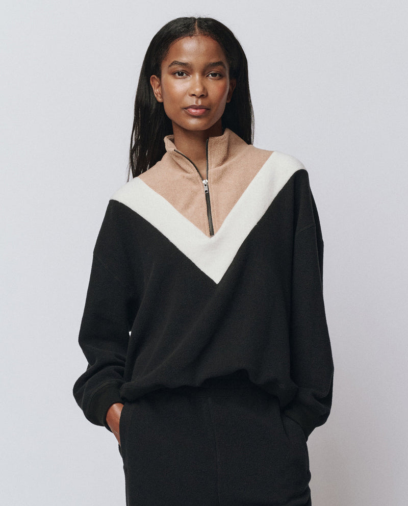 THE COLOURBLOCK CHALET SWEATSHIRT ALMOST BLACK