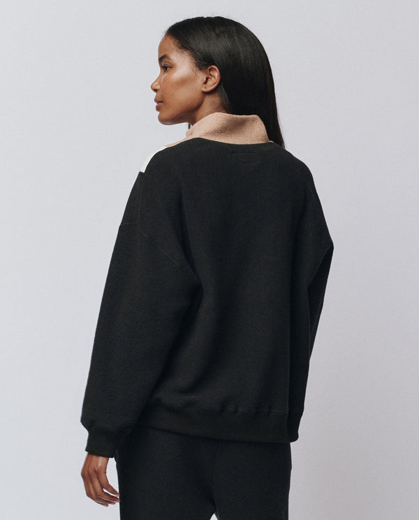 THE COLOURBLOCK CHALET SWEATSHIRT ALMOST BLACK