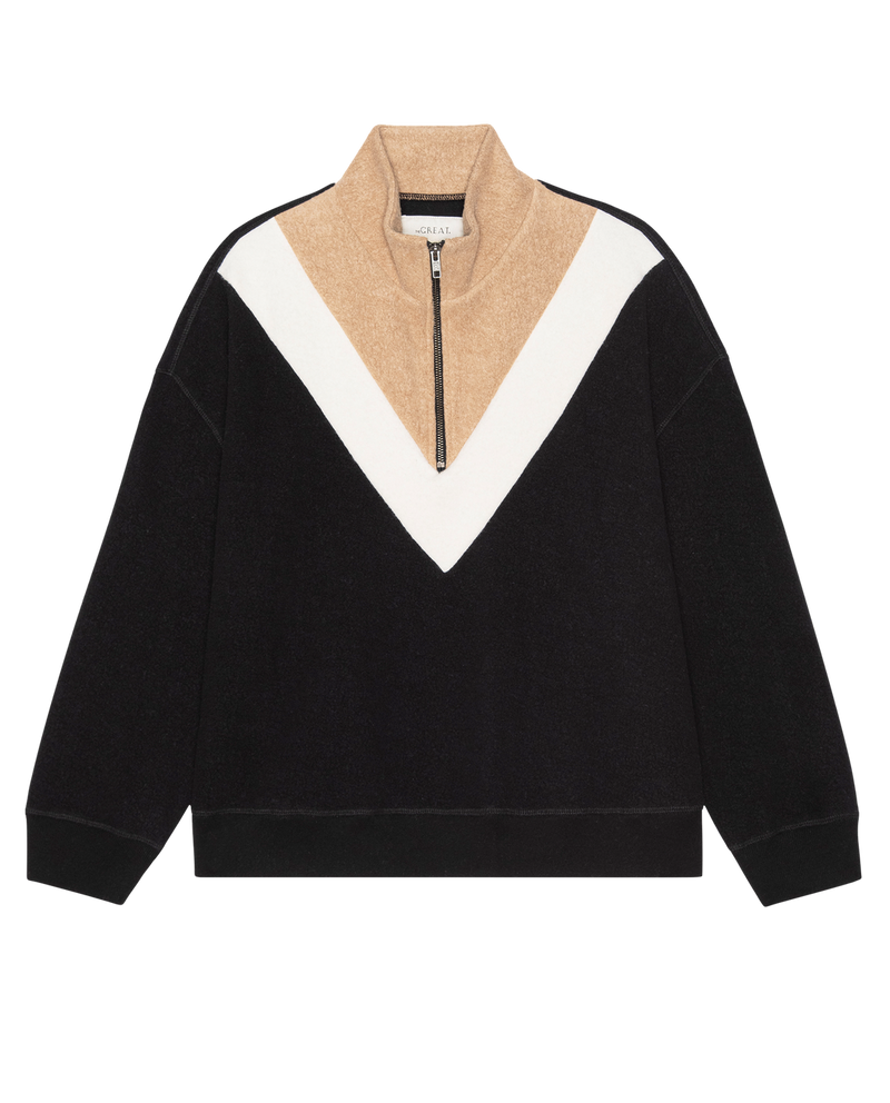 THE COLOURBLOCK CHALET SWEATSHIRT ALMOST BLACK
