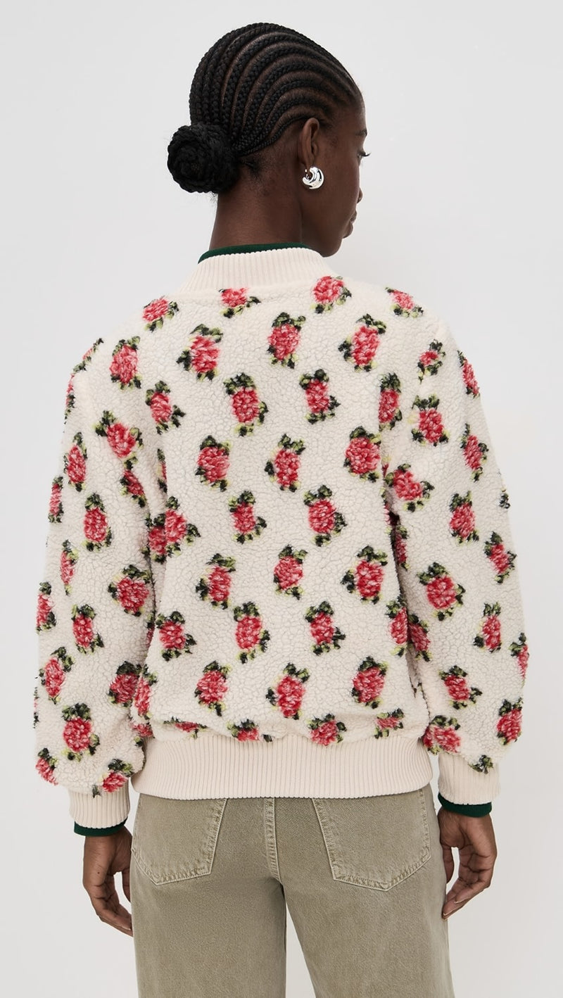 THE ROSE PLUSH BOMBER CREAM