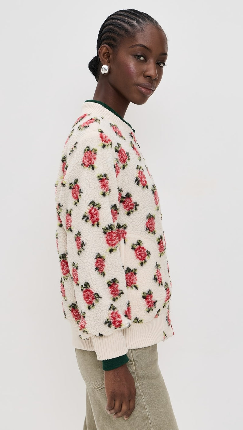 THE ROSE PLUSH BOMBER CREAM