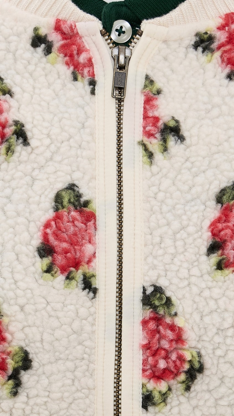 THE ROSE PLUSH BOMBER CREAM