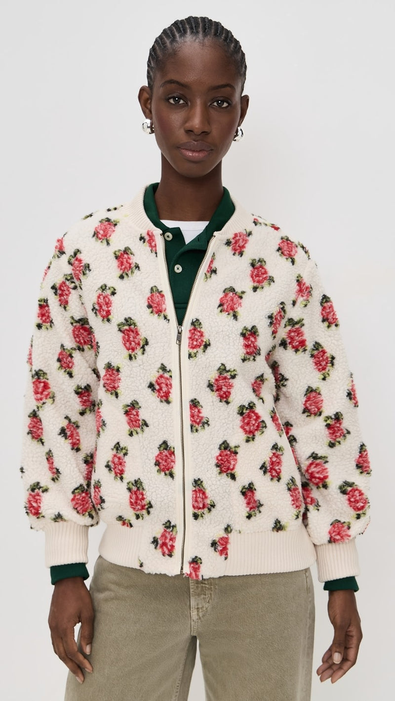 THE ROSE PLUSH BOMBER CREAM