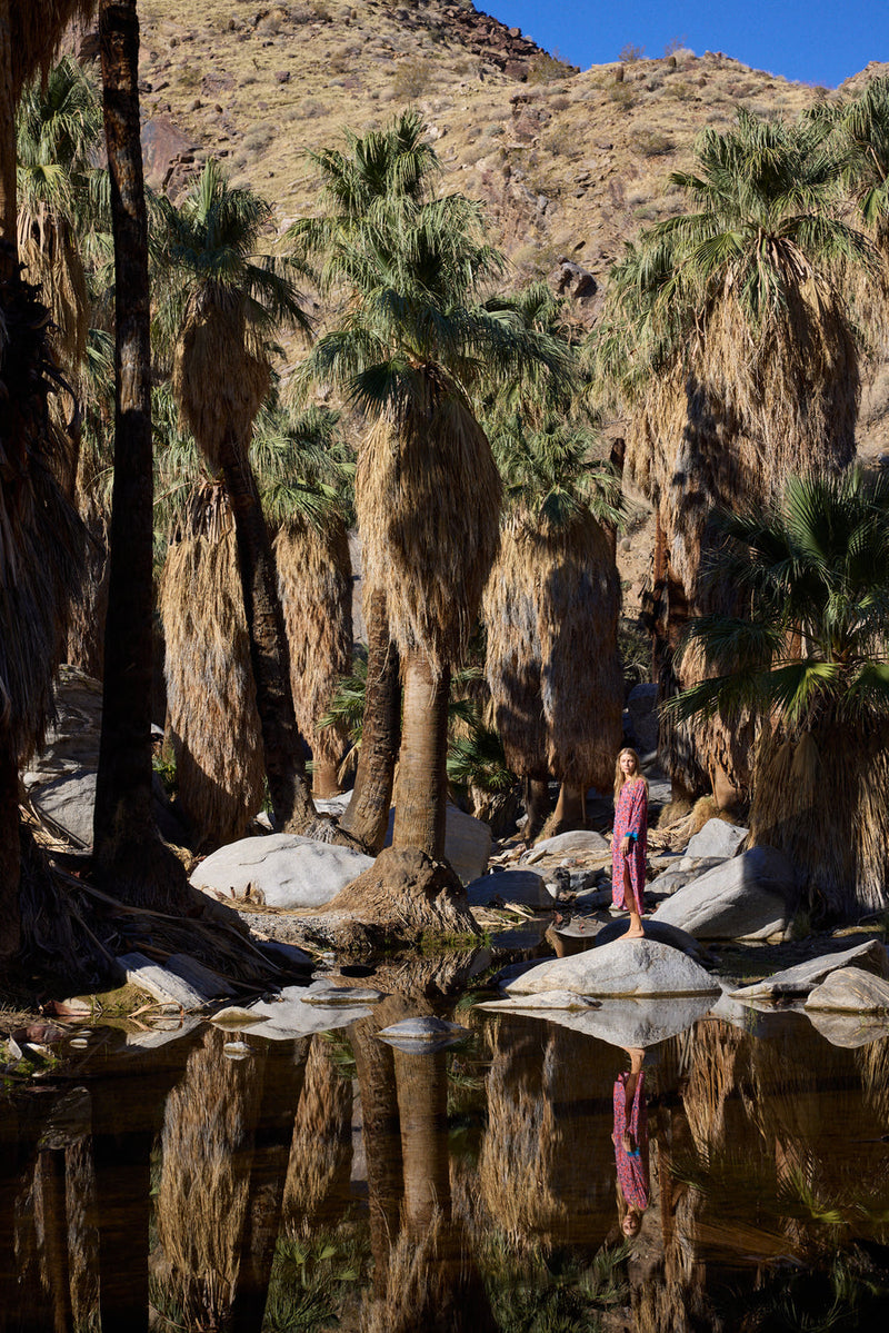 ISOBEL DRESS ROSE BANDANA S