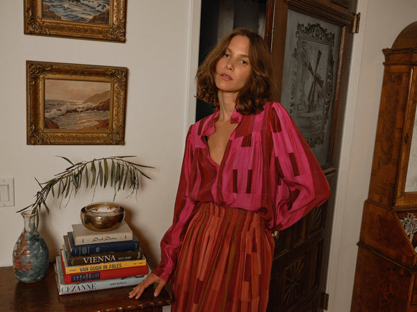 GEORGIA TOP SEA GLASS PINK S