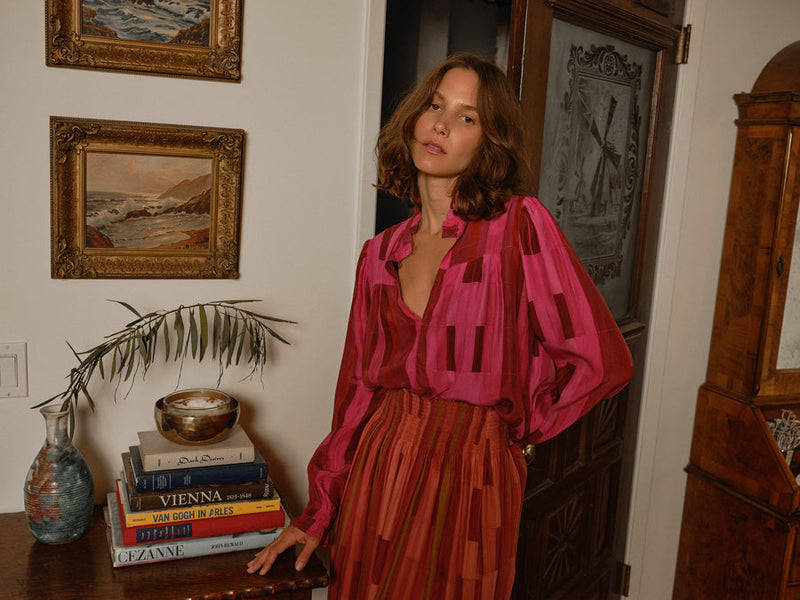 GEORGIA TOP SEA GLASS PINK S