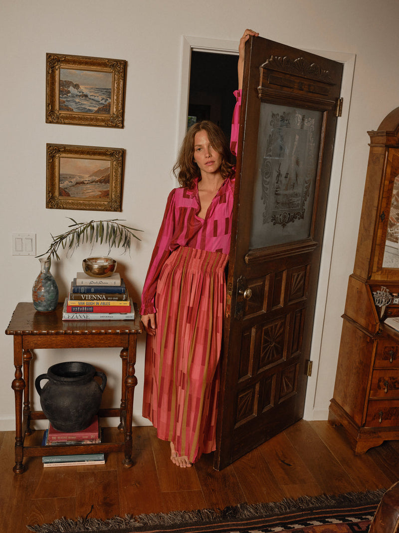 GEORGIA TOP SEA GLASS PINK S