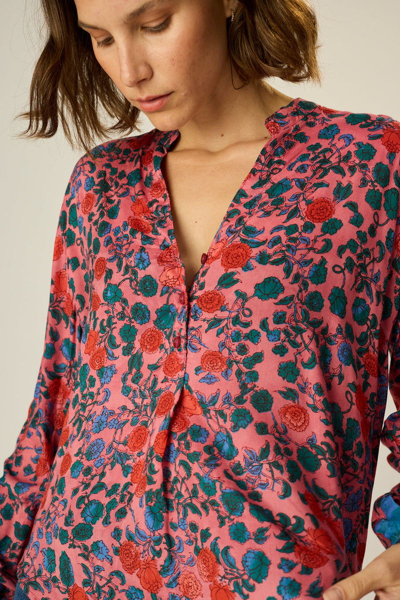 LESLIE TOP ROSE BANDANA