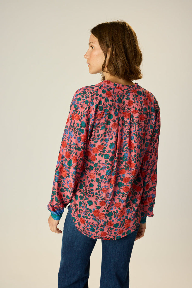 LESLIE TOP ROSE BANDANA