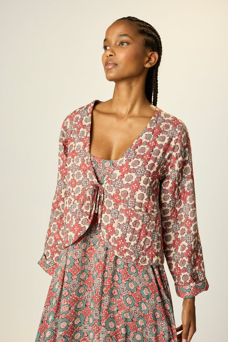 SASKIA JACKET SPANISH TILE COMBO