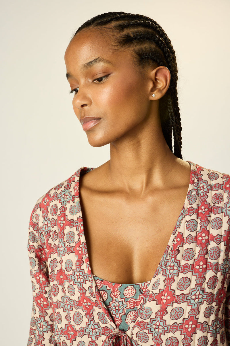 SASKIA JACKET SPANISH TILE COMBO