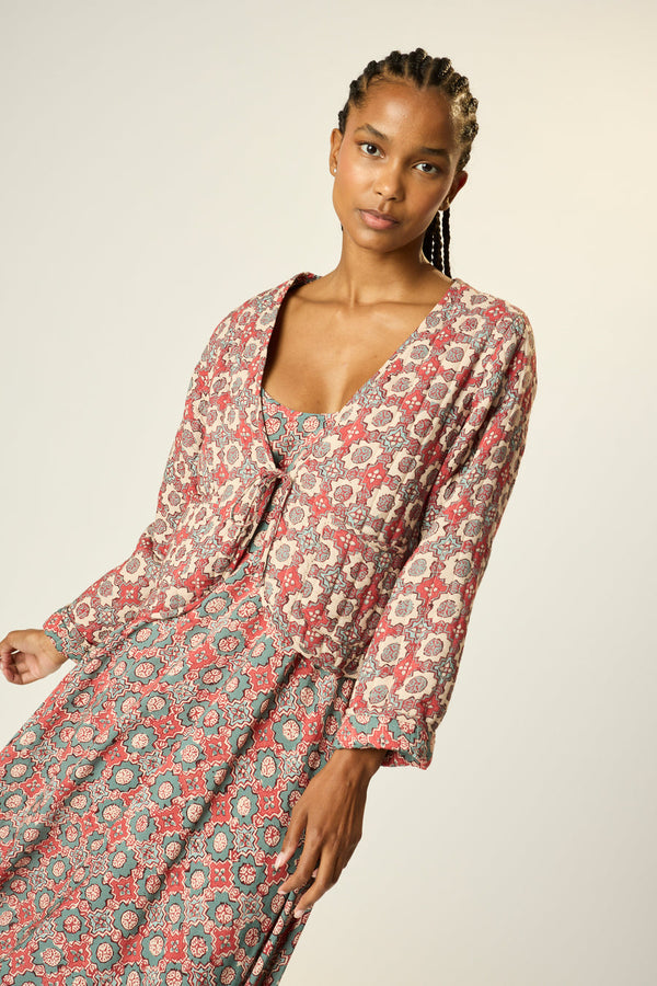 SASKIA JACKET SPANISH TILE COMBO