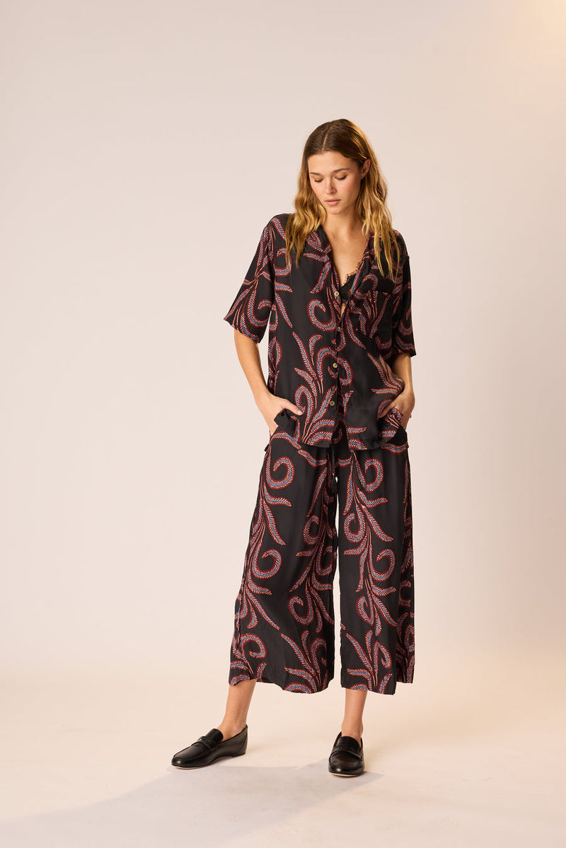 KEVIN SHIRT FEATHER BLACK S