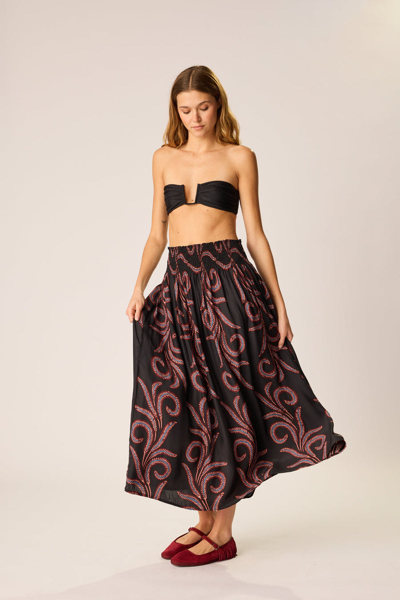 BELLA SKIRT FEATHER BLACK