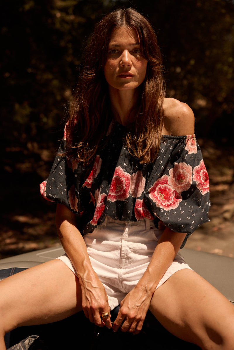 ELLA TOP POPPY INDIGO