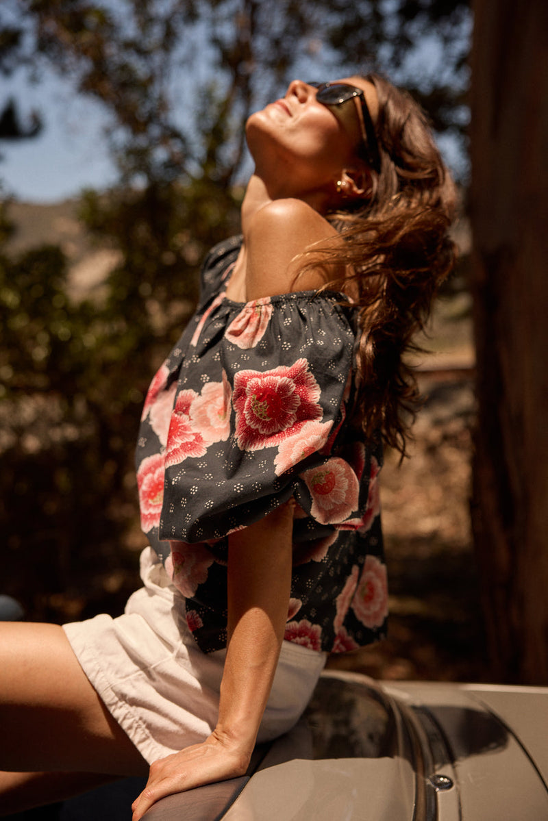 ELLA TOP POPPY INDIGO