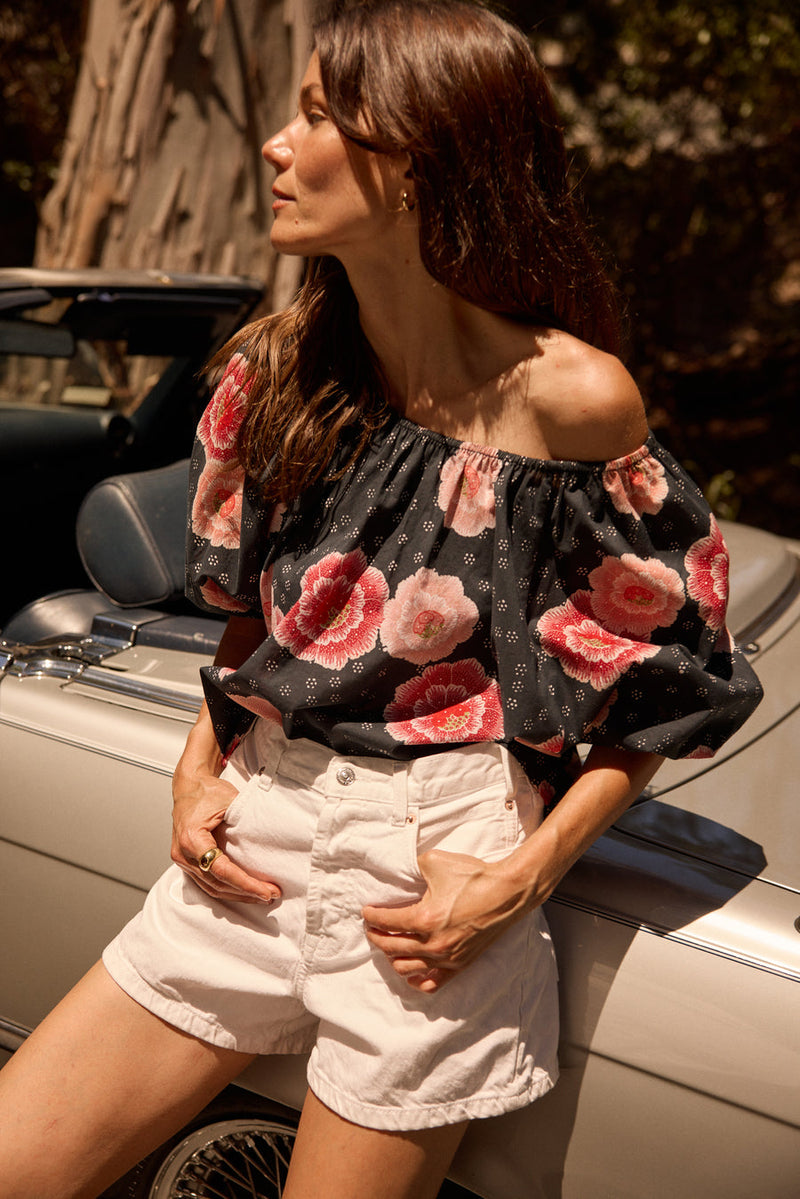 ELLA TOP POPPY INDIGO