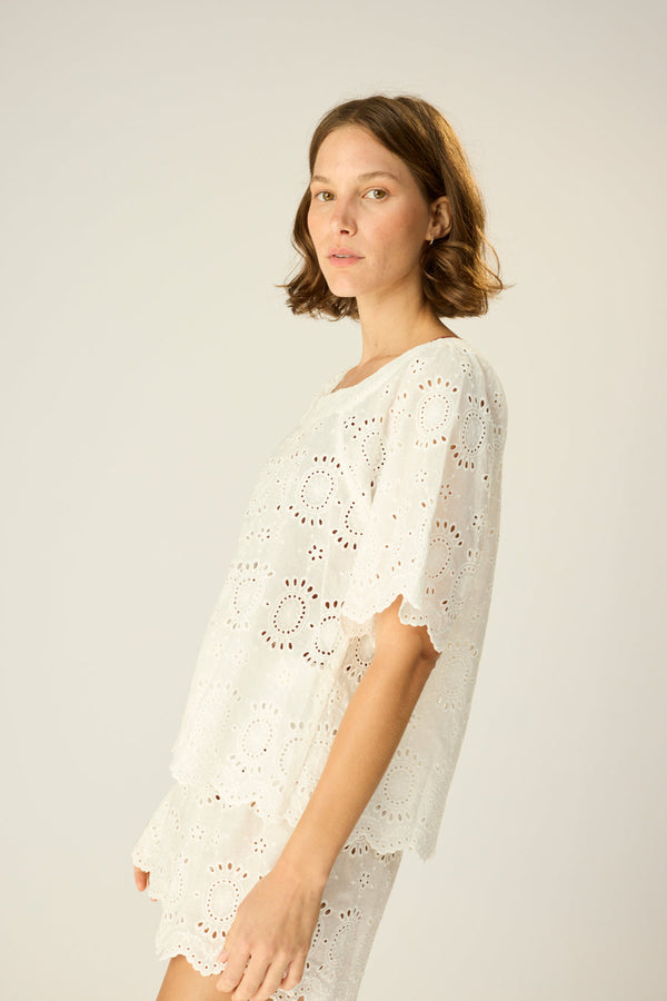 ELLA TOP EMBROIDERY SALT S