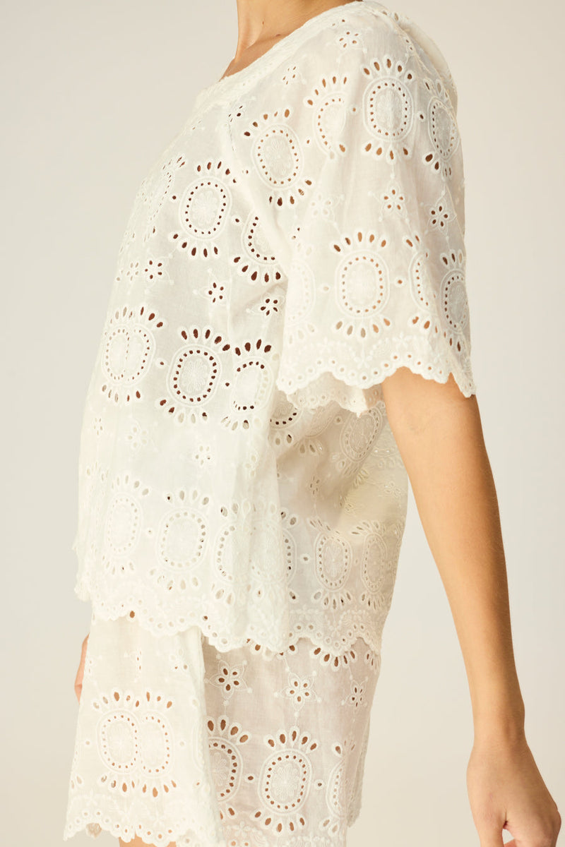 ELLA TOP EMBROIDERY SALT S