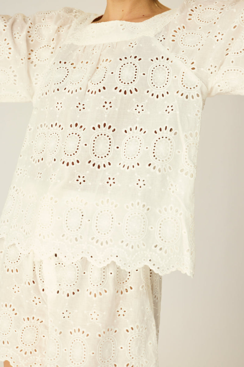 ELLA TOP EMBROIDERY SALT S